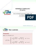 Álgebra CepreUni - Sesión 11.2 (Números Complejos - 2da Parte)