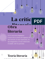 PPT. La Crítica Literaria. IV Medio