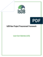Isdb New Project Procurement Framework: Least Cost Selection (LCS)
