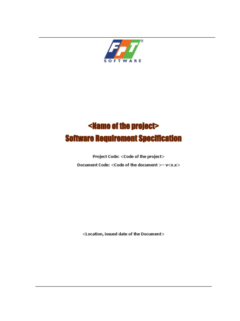 Software Requirements Specification Template | PDF