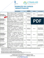 Cursos técnicos e especialização SENAI CTGAS-ER 2022