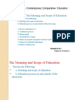 MA 205 - Contemporary Comparative Education: The Meaning and Scope of Education