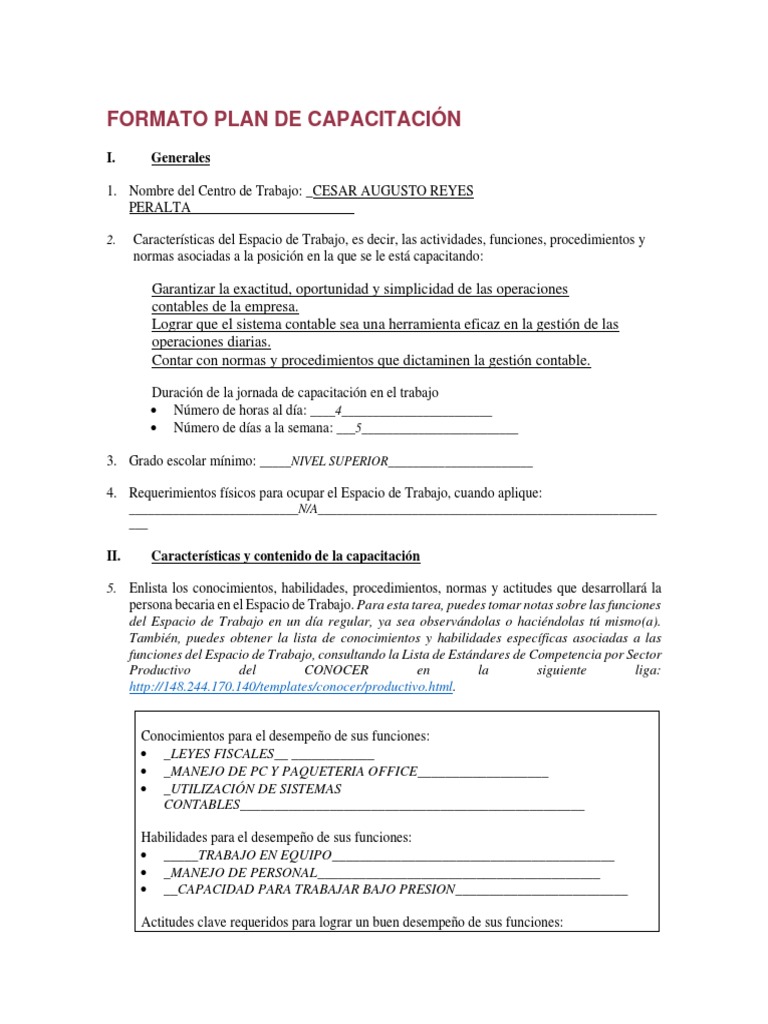 Plan de Capacitación en Contabilidad | PDF | Contabilidad | Bancos