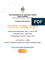 UWI Open Campus CPE Short Courses Summer 2021