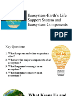 Ecosystem-Earth's Life Support System and Ecosystem Components