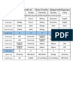 Class Timetable - Grade 9C-Class Teacher - Mayuresh/Supriya