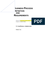 B P D R: Usiness Rocess Efinition AND Equirements