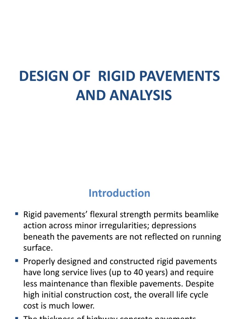 Rigid Pavement Design and Analysis Guide | PDF | Road Surface | Stress ...