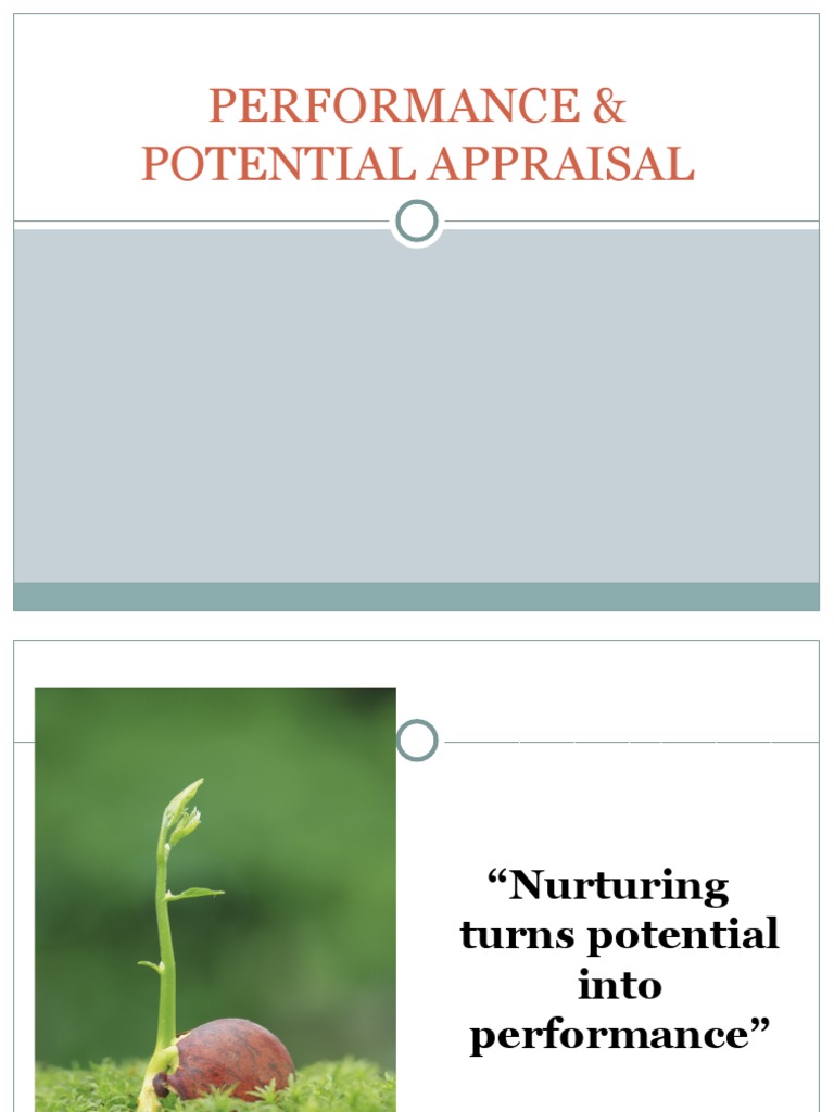 HRM PERFORMANCE POTENTIAL APPRAISAL