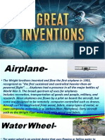 Great Inventions: Airplanes, Water Wheels, Compasses & Lenses