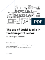 The Use of Social Media in The Non-Profit Sector:: Its Challenges and Risks