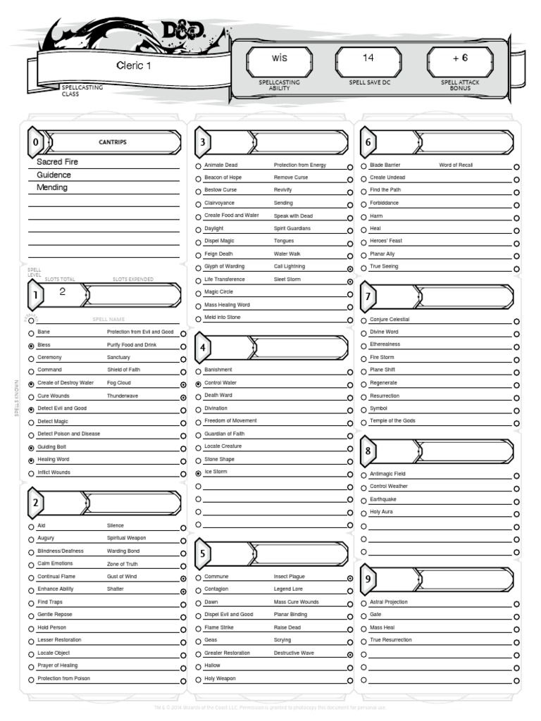 Tempest Cleric 5e Spell List 2024 List Susie Ethelind