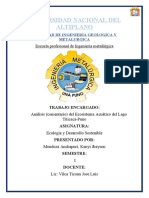 Universidad Nacional Del Altiplano: Escuela Profesional de Ingeniería Metalúrgica
