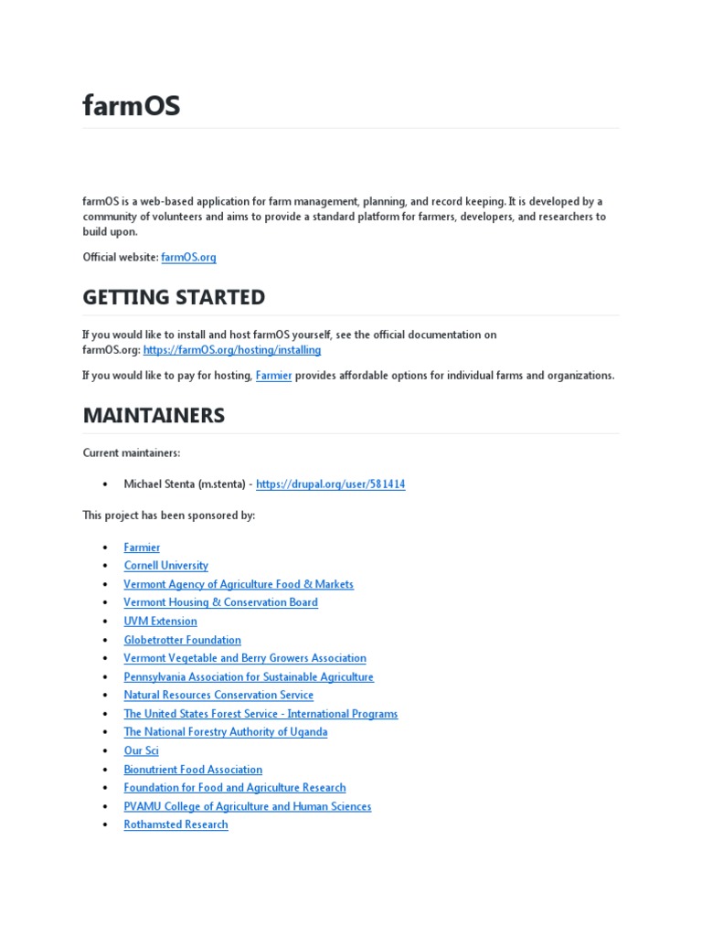 farmOS: Web-Based Farm Management Tool | PDF