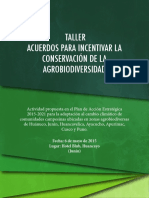 Taller Acuerdos para Incentivar La Conservación de La Agrobiodiversidad