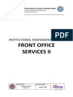 (REVISED) Institutional Assessment F.O Provide Club Reception Services