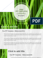 Fresh Green Grass PowerPoint Templates Widescreen