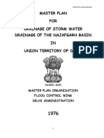 Master Plan FOR Drainage of Storm Water Drainage of The Najafgarh Basin IN Union Territory of Delhi