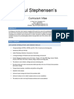 Curriculum Vitae for Paul Stephens En 27032011 Web Version