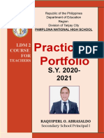 LDM Practicum Portfolio - Raquiperl O. Abrasaldo PNHS 303259