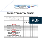 Pandikit Sa Board Royale Tagaytay Phase 1 Q4
