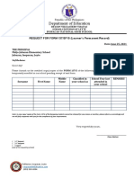 Department of Education: REQUEST FOR FORM 137/SF10 (Learner's Permanent Record)