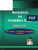 7th English Worksheets