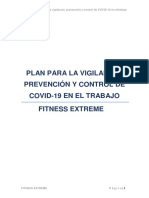 Plan COVID-19 gimnasio seguridad salud