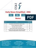 Daily News Simplified - DNS Notes: SL. NO. Topics The Hindu Page No