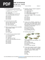 Soal USBN SMP 2018 - Biologi