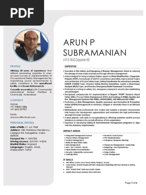 CV Sample