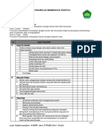 Checklist Memberikan Tranfusi