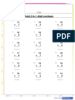 Add 2 to 1 Digit Numbers Worksheet