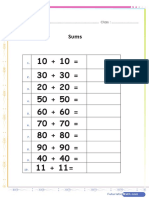 Adding Doubles 2 Digits Worksheet