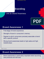 Global Branding: Unit 2b: Brand Awareness