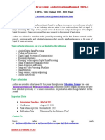 Signal & Image Processing: An Internationaljournal (Sipij) : Scope & Topics