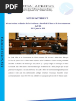 Synthèse de la 16ème Session ordinaire de la Conférence des Chefs d’Etat et de Gouvernement de l’UA