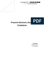 Proyecto Nacional y Nueva Ciudadania