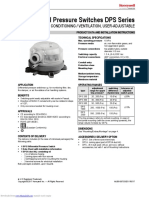 Differential Pressure Switches DPS Series: For Air Conditioning / Ventilation, User-Adjustable