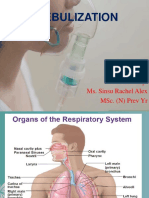 Nebulization: Presented By: Ms. Sinsu Rachel Alex Msc. (N) Prev Yr