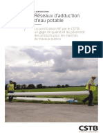 CSTB Reseaux Adduction Eau Potable Certification NF Produits Travaux Publics