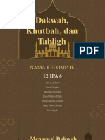 Dakwah, Khutbah, Dan Tabligh