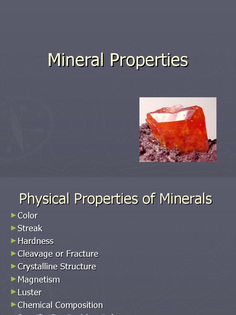 MINERAL PROPERTIES PHOTOS USES AND DESCRIPTIONS intelligence overview