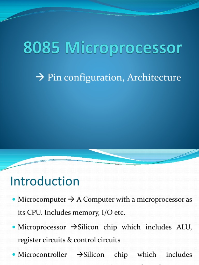 Pin Configuration and Architecture of the 8085 Microprocessor: A ...