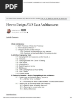 How To Design AWS Data Architectures - by Narjes Karmeni - The Startup - Medium