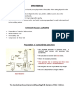 Testing of Mould & Core Sand