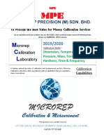 Microrep Calibration Laboratory - Capability 2019-1