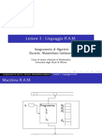 Lezione3 Algoritmi-Linguaggio RAM