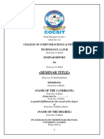 Seminar Report Format UG and PU