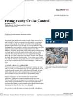 Troubleshooting - Fixing Faulty Cruise Control